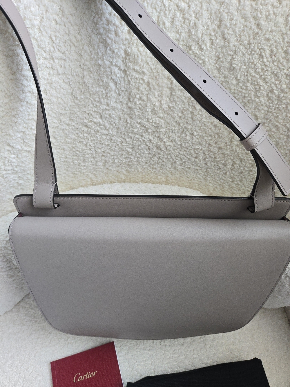 Cartier Must de Cartier C Crossbody Bag Beige Gray w/ Dust Bag & Card EUC - Picture 8 of 17